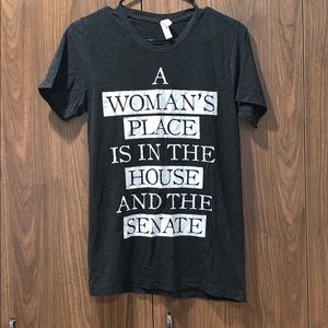 Woman’s Place Senate Graphic Charcoal Grey T Shirt